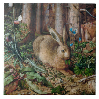  hare in het bos - Hans Hoffmann Tegeltje