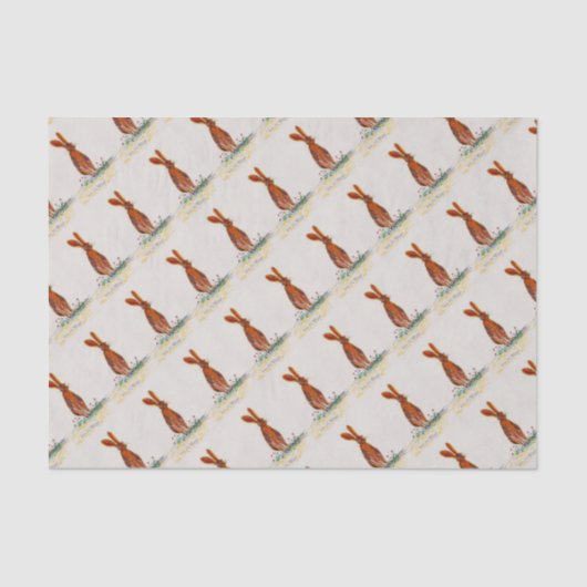 Hare in papies tissuepapier (Voorkant)