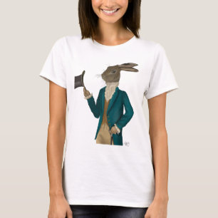 Hare in Turquoise Coat T-shirt
