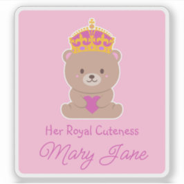 Hare koninklijke schattigheid | Grappige Schattige Sticker