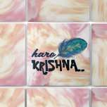 "Hare Krishna" Peacock Feather Hindu<br><div class="desc">Voici le "Hare Krishna" Peacock Feather Hindu Ceramic Tile, une belle pièce qui mêle harmonieusement l'art à la spiritualité. Ce carreau en céramique exquis présente un design dynamique en plumes de paon, symbolisant Lord Krishna, accompagné du chant sacré "Hare Krishna" en écriture élégante. Parfait pour ajouter une touche de charme...</div>