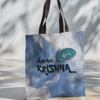 "Hare Krishna" Peacock Feather Hindu