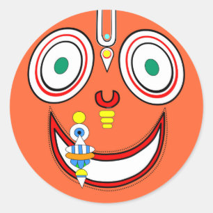 Hare Krishna Ronde Sticker