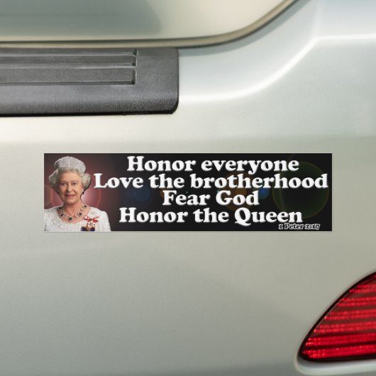 Hare Majesteit de Koningin Bumpersticker (Op auto)