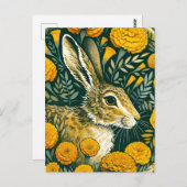 Hare Marigold Briefkaart (Voorkant / Achterkant)