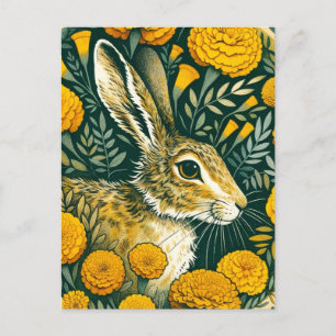 Hare Marigold Feestdagenkaart