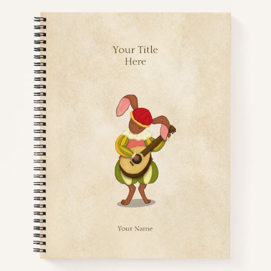 Hare met Lute & Six Rhythmic Modes Medieval Music Notitieboek (Voorkant)