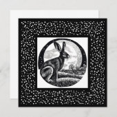 Hare & Moon Night Sky Kaart (Voorkant / Achterkant)