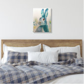 Hare Rabat Aquarelle Bleu toile Imprimer (Insitu(Chambre))