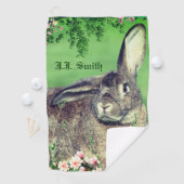Hare Rabbit Animal Fun, speciaal gepersonaliseerd Golfhanddoek (Insitu)