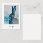 Hare Rabbit Carte de remerciements aquarelle (Devant / Derrière)