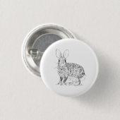 Hare / Rabbit Ronde Button 3,2 Cm (Voorkant /achterkant)