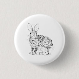 Hare / Rabbit Ronde Button 3,2 Cm