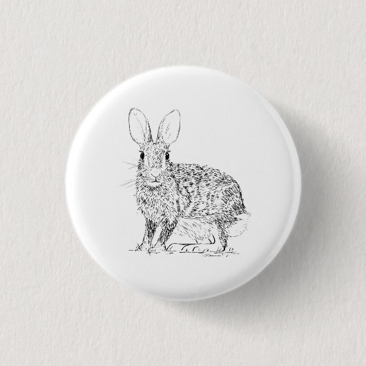 Hare / Rabbit Ronde Button 3,2 Cm (Voorkant)