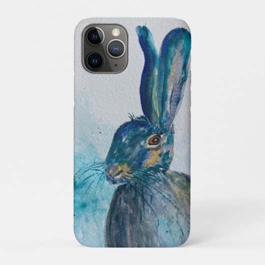 Hare Rabbit Waterverf Case-Mate iPhone Case (Achterkant)