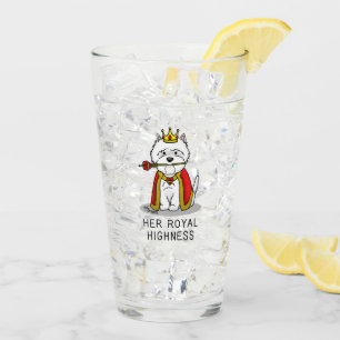 Hare Royal Highness Queen Westie Dog Glas