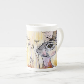 Hare Startled china mug