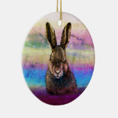 Hare tekening keramisch ornament (Rechts)