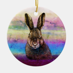 Hare tekening keramisch ornament