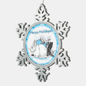 Hare Tin Sneeuwvlok Ornament (Rechts)