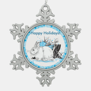 Hare Tin Sneeuwvlok Ornament