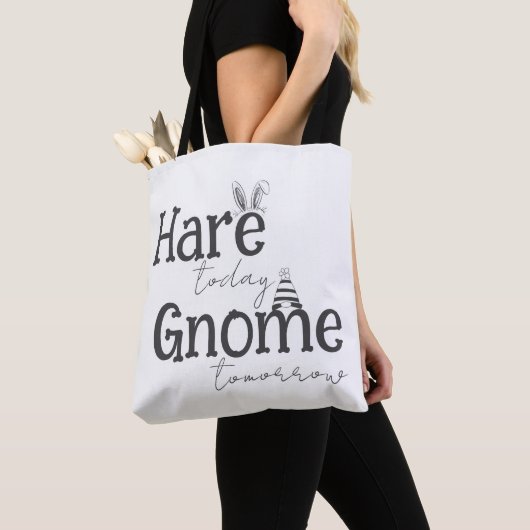 Hare Today, Gnome Tomorrow Canvas tas (Dichtbij)