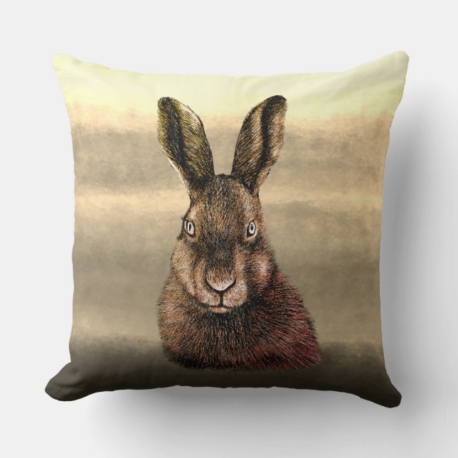 Hare-trekpijp Kussen (Voorkant)