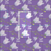 Harebell monogramme tissu bleu violet (Carreau)