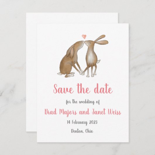 Hares enregistrer la carte de date (Devant / Derrière)