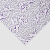 Hares Field Bunnies Rabbits Pattern White Violet Tissuepapier (Detail)