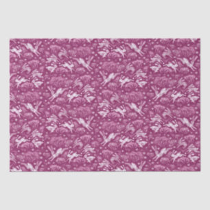 Hares Field Bunnies Rabbits Winter Pattern Fuchsia Tissuepapier