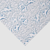 Hares Field Bunnies Rabbits Winter Pattern White Tissuepapier (Detail)