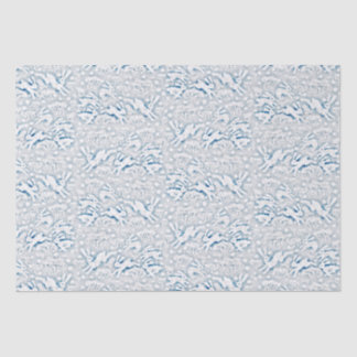 Hares Field Bunnies Rabbits Winter Pattern White Tissuepapier