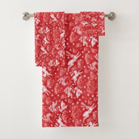 Hares lapins de champ de neige lapin Motif d'hiver (En situation)