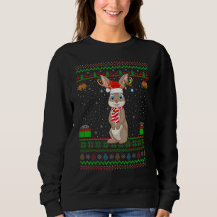 Hares Rabbit Santa Hat Matching Ugly Hares Christm Trui