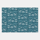 Hares Snow Field Bunnies Rabbit Pattern Kerstmis Inpakpapier Vel (Voorkant 2)