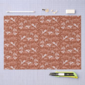 Hares Snow Field White Rabbit Winter Pattern Brown Tissuepapier (Craft)
