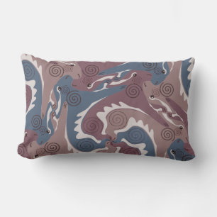 Hares torse Tesselation Bleu Brown L Coussin 7