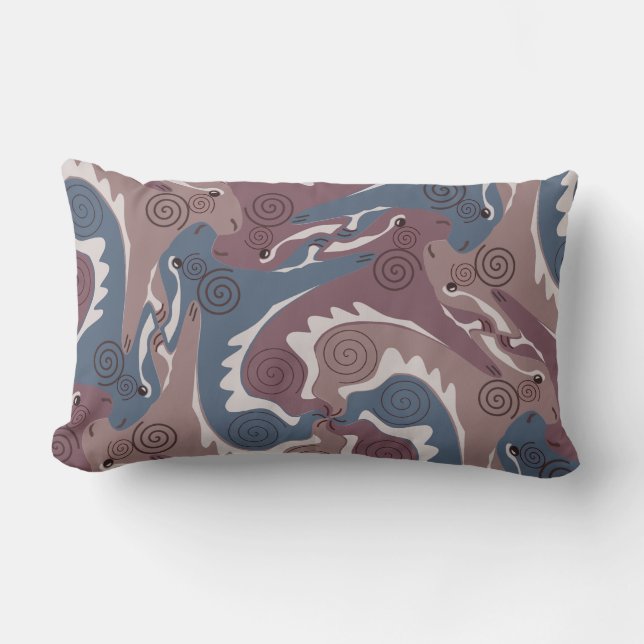 Hares torse Tesselation Bleu Brown L Coussin 7 (Recto)