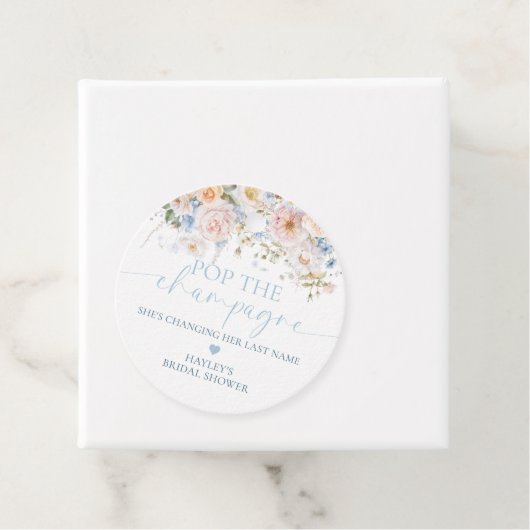 Hargrove Blauw Bloemendesign Champagne Douchefeest Bedankjes Labels (In situ)