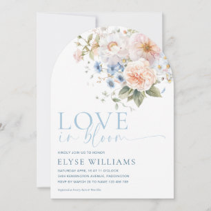 Hargrove Blue Floral Love in Bloom Vrijgezellenfee Kaart