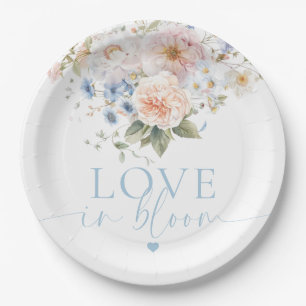 Hargrove Blue Floral Love in Bloom Vrijgezellenfee Papieren Bordje