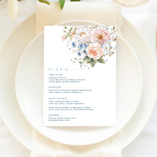 Hargrove Blue Floral Menu