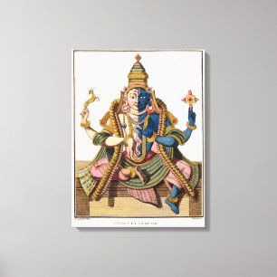 Hari-Hara uit 'Voyage aux Indes et a la Chine' b Canvas Afdruk