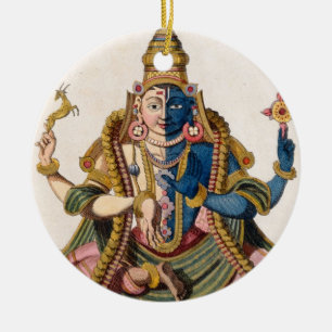 Hari-Hara uit 'Voyage aux Indes et a la Chine' b Keramisch Ornament