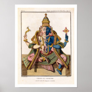 Hari-Hara uit 'Voyage aux Indes et a la Chine' b Poster