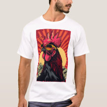 Harica Poor Rooster 2D Illustratie T-shirt
