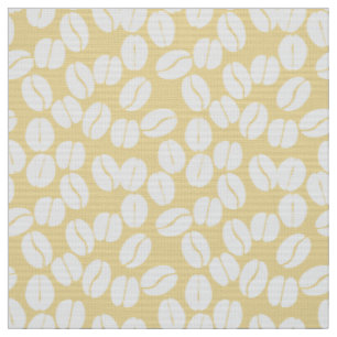 haricots à café blanc jaune tissu motif