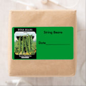 Haricots à cordes Canning/congélation Étiquette (En situation)