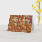 Haricots cuits Bonne carte d'anniversaire (Fleur jaune)